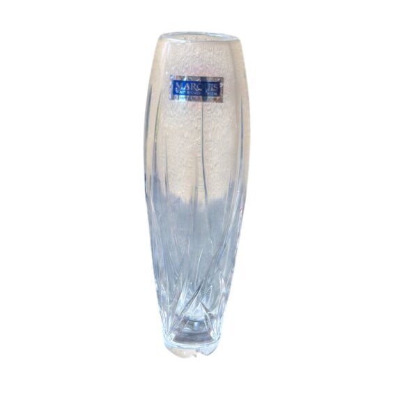 Marquis by Waterford Crystal Wyndmere Collection Flower Bud Vase Poland 7" Tall - Picture 1 of 5